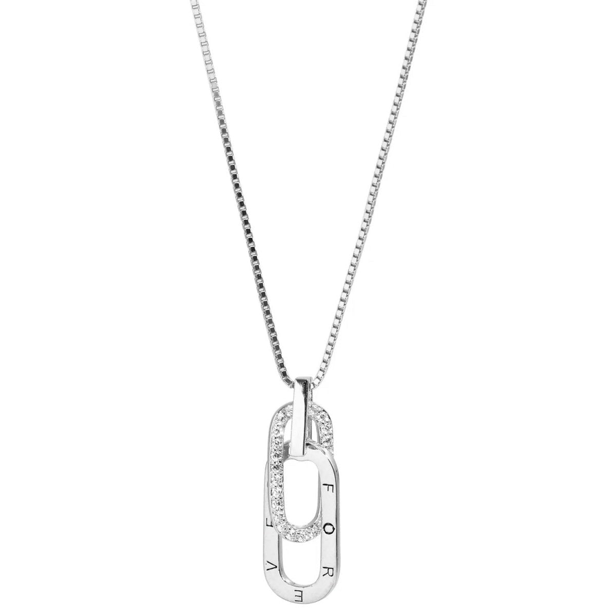 Dainty Forever Paperclip Love Necklace