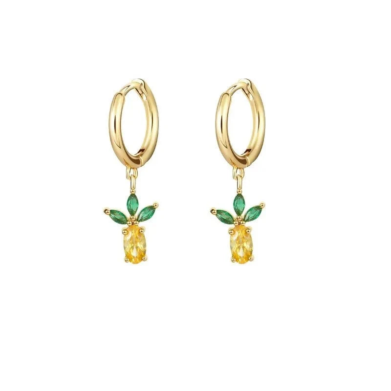 Dainty Fruit Hoop & Stud Earrings