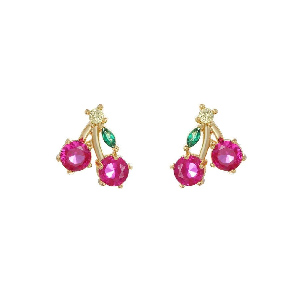 Dainty Fruit Hoop & Stud Earrings