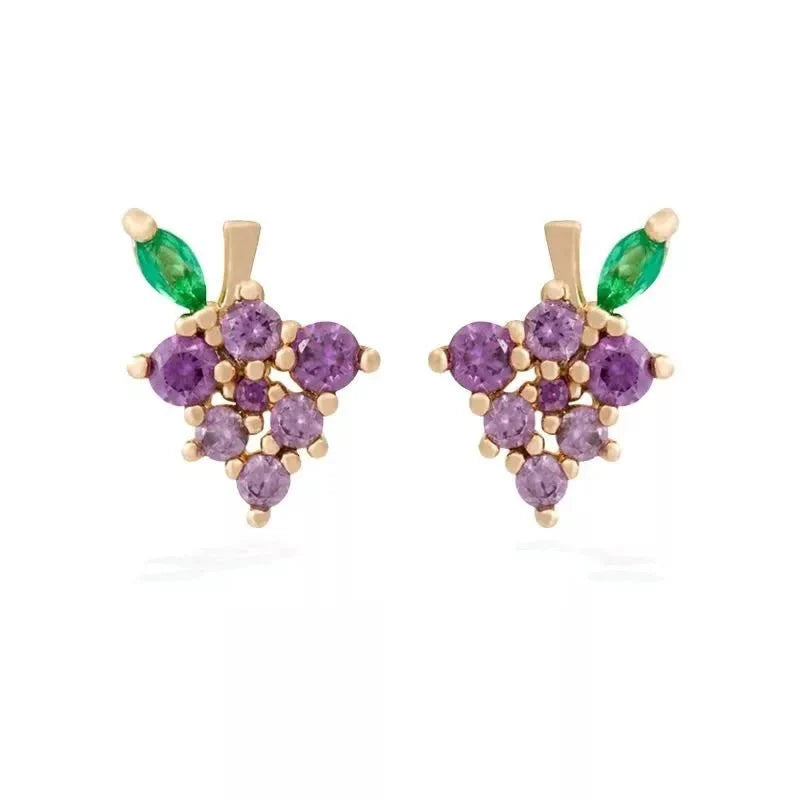 Dainty Fruit Hoop & Stud Earrings
