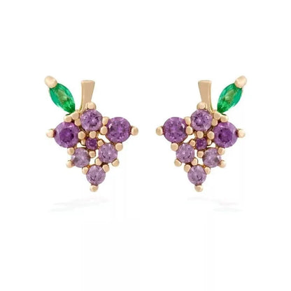 Dainty Fruit Hoop & Stud Earrings