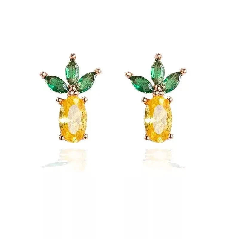 Dainty Fruit Hoop & Stud Earrings