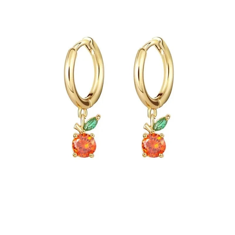 Dainty Fruit Hoop & Stud Earrings