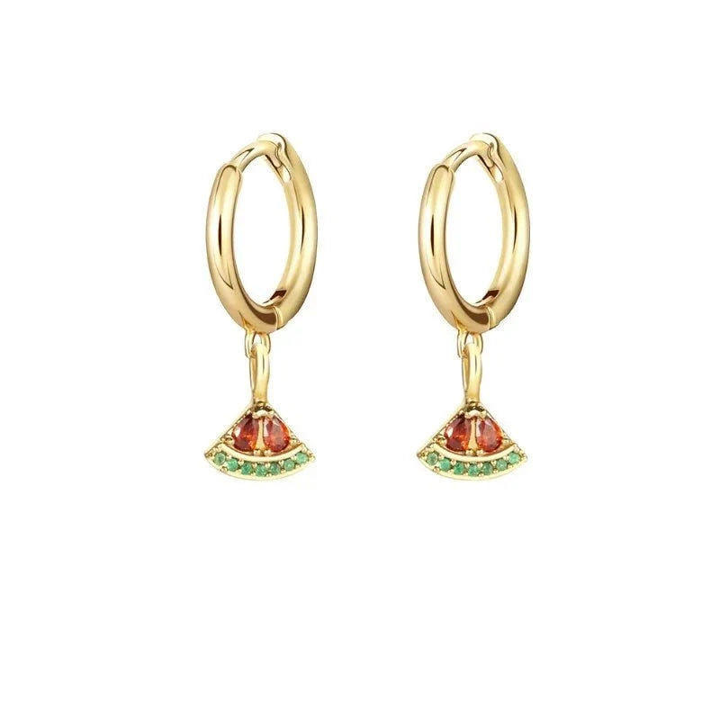 Dainty Fruit Hoop & Stud Earrings