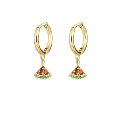 Dainty Fruit Hoop & Stud Earrings