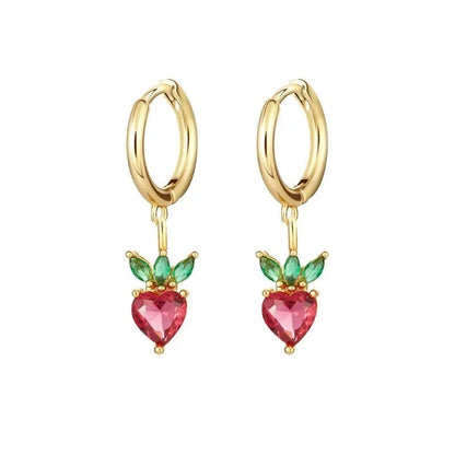 Dainty Fruit Hoop & Stud Earrings