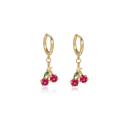 Dainty Fruit Hoop & Stud Earrings