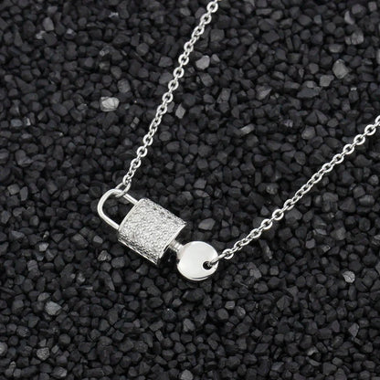 Dainty Lock And Key Lovers Necklace