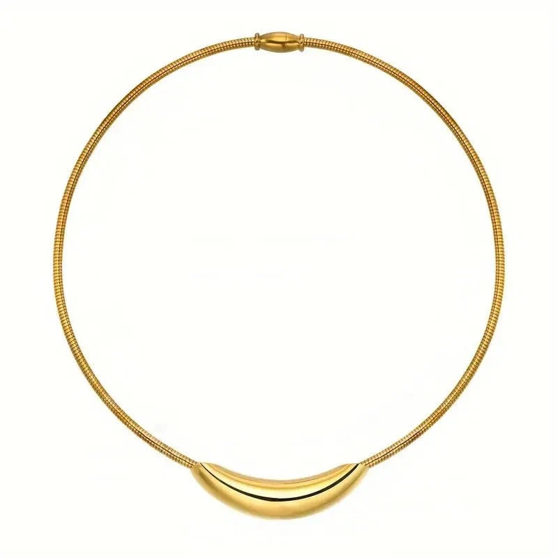 Dainty Modern Curve Choker Necklace