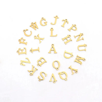 Dainty Satellite Chain Letter Initial Necklace