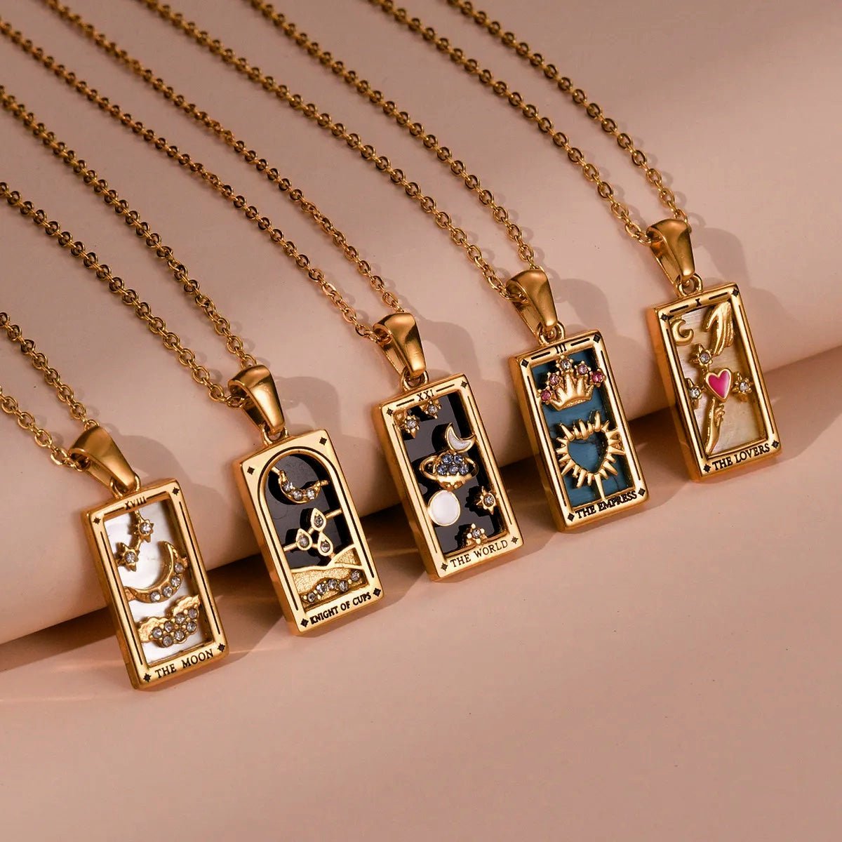 Dainty Tarot Charm Necklaces