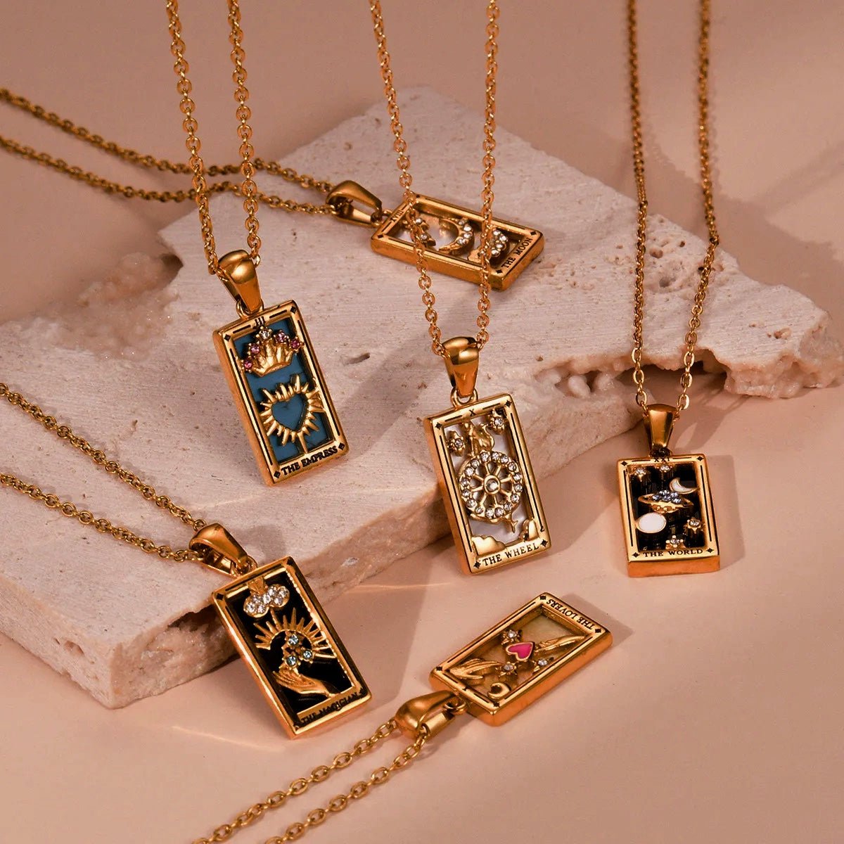 Dainty Tarot Charm Necklaces