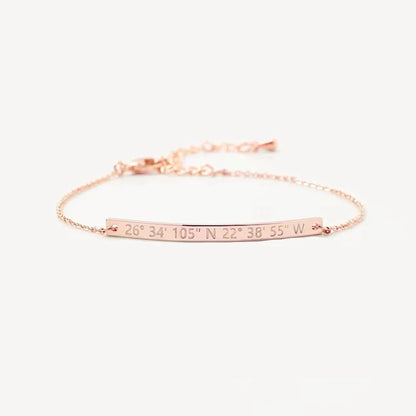 Dainty Thin Engraving Bracelet