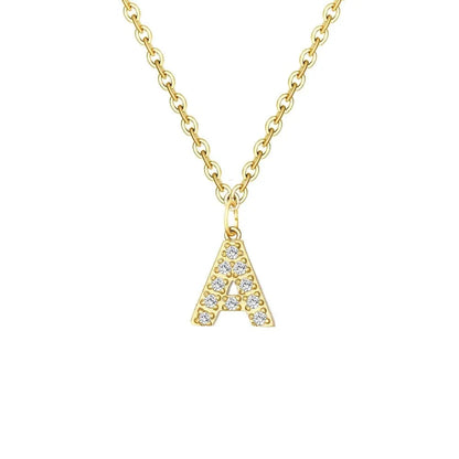 Dainty Zircon Letter Initial, Number, Symbol Chain Necklace