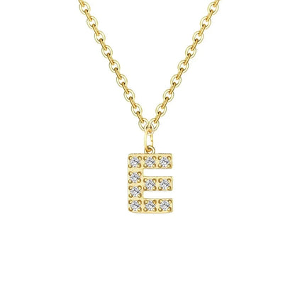 Dainty Zircon Letter Initial, Number, Symbol Chain Necklace
