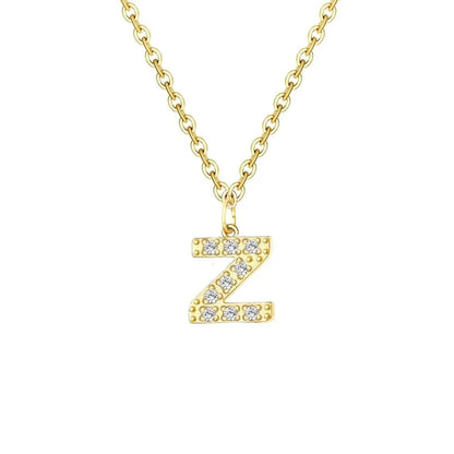 Dainty Zircon Letter Initial, Number, Symbol Chain Necklace