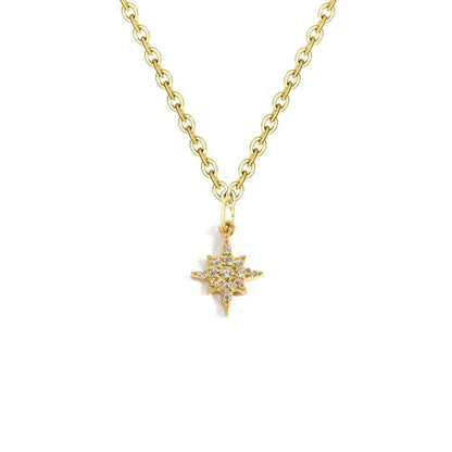 Dainty Zircon Letter Initial, Number, Symbol Chain Necklace