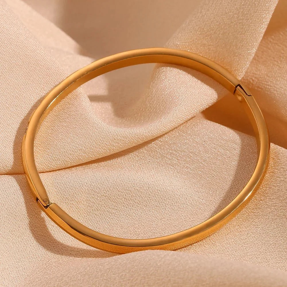 Diamond Accented Gold Cuff Bracelet