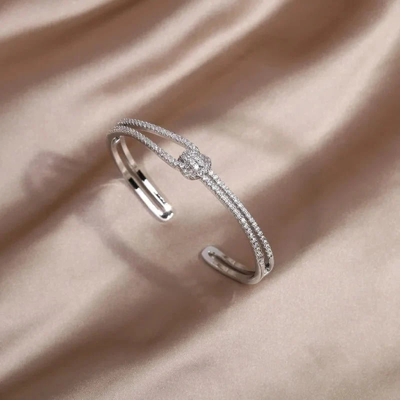 Diamond Knot Cuff Bracelet