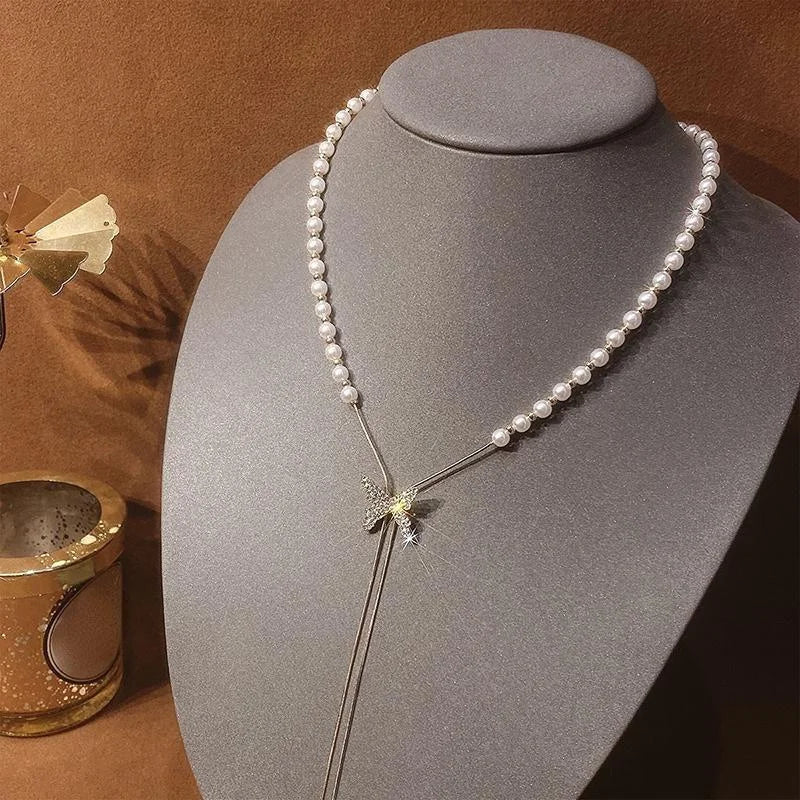 Elegant Adjustable Butterfly Necklace