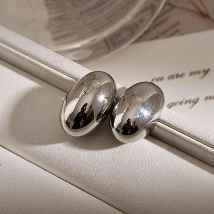 Elegant Oval Stud Earrings