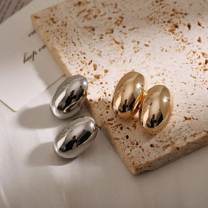 Elegant Oval Stud Earrings
