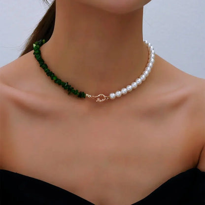 Elegant Pearl Statement Necklace Choker