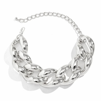 Exaggerated Chunky Cuban Link Choker Necklace