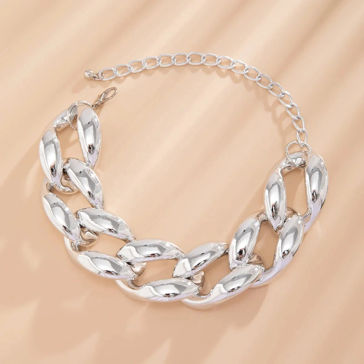 Exaggerated Chunky Cuban Link Choker Necklace