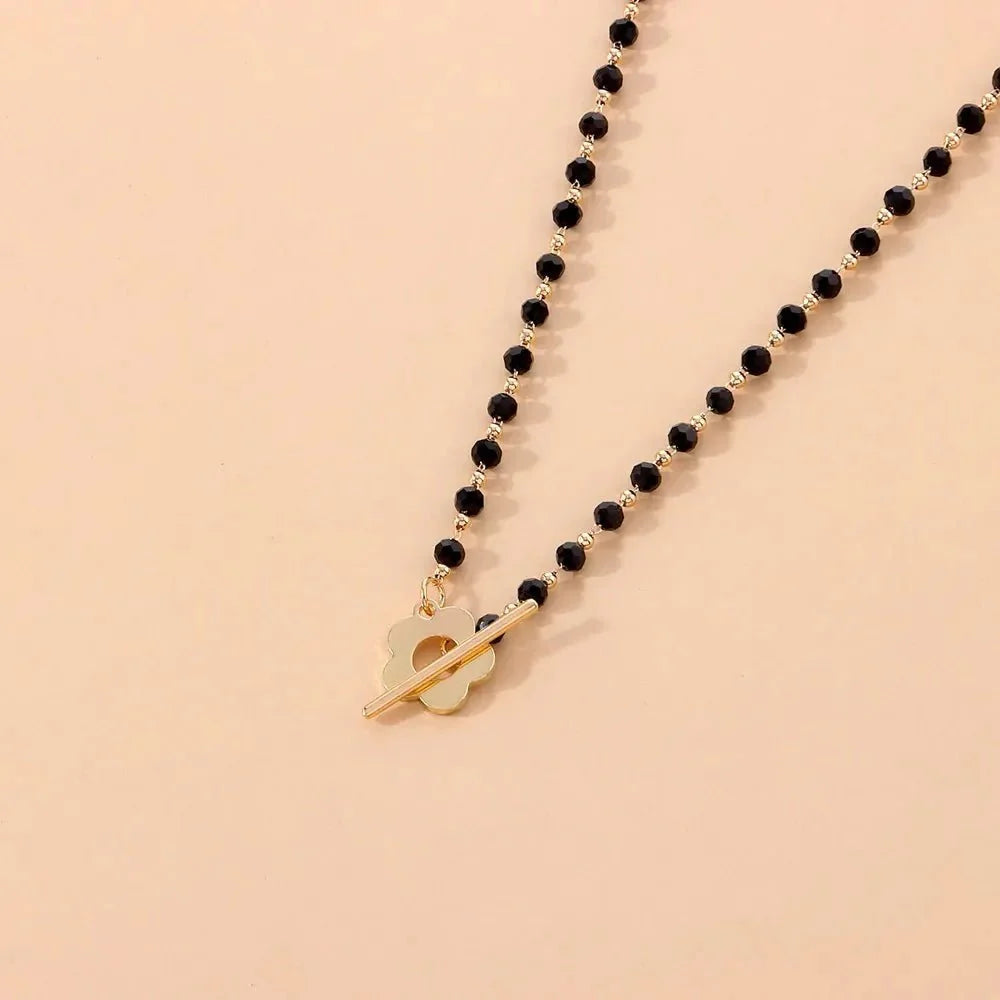 Floral Choker Flower Clasp Necklace