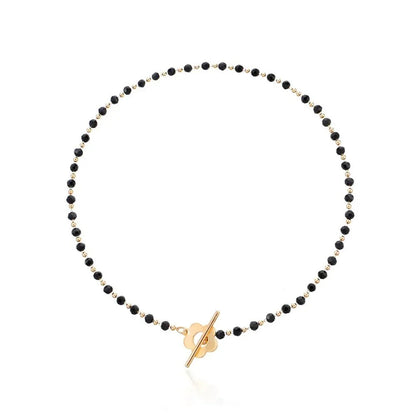 Floral Choker Flower Clasp Necklace