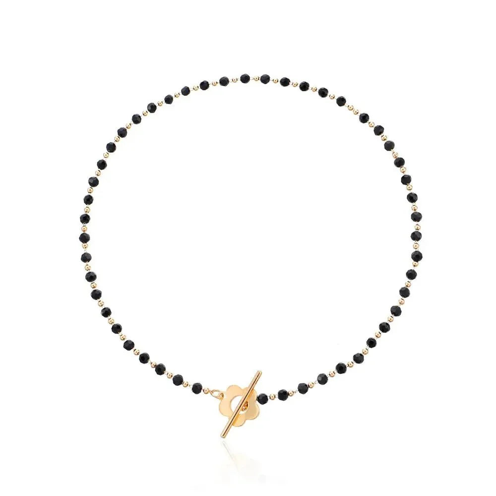 Floral Choker Flower Clasp Necklace