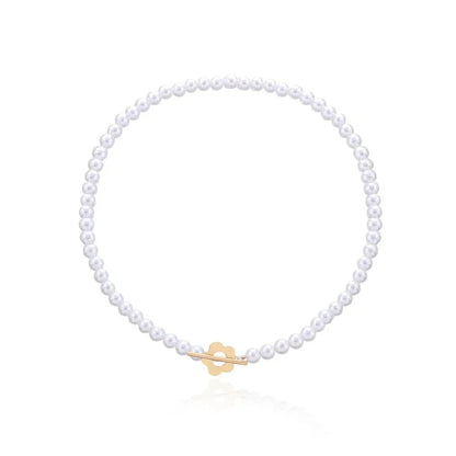 Floral Choker Flower Clasp Necklace
