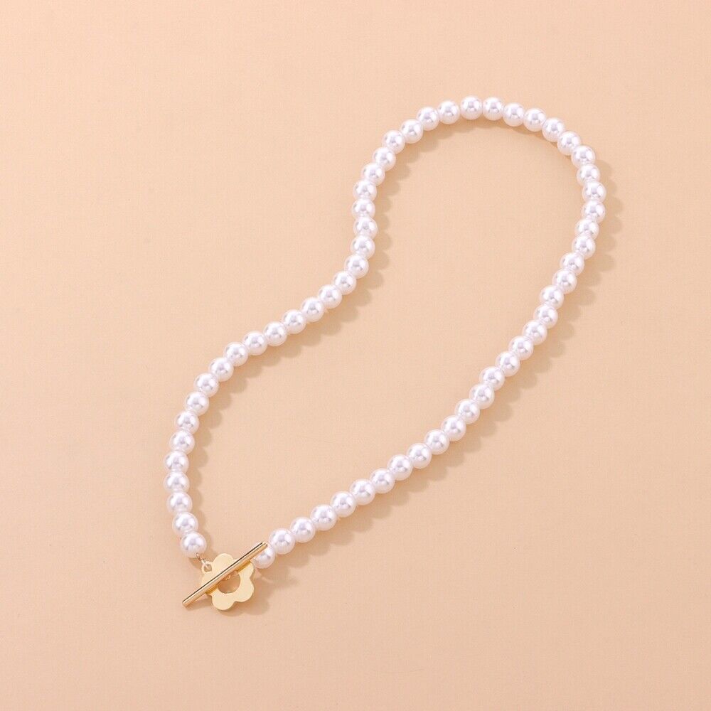 Floral Choker Flower Clasp Necklace