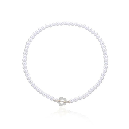 Floral Choker Flower Clasp Necklace