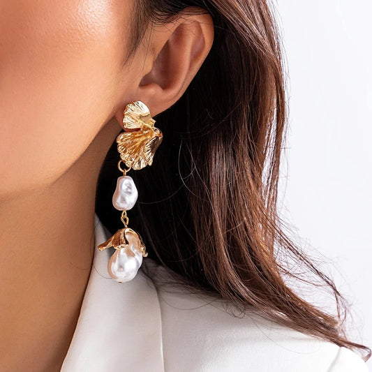 Floral Pearl Blooming Earrings