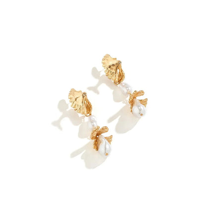 Floral Pearl Blooming Earrings