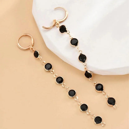 Gem Drop Hoop Earrings