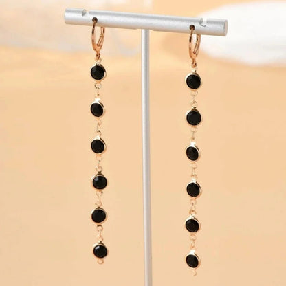 Gem Drop Hoop Earrings