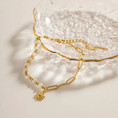 Golden Paperclip Boho Sun Bracelet