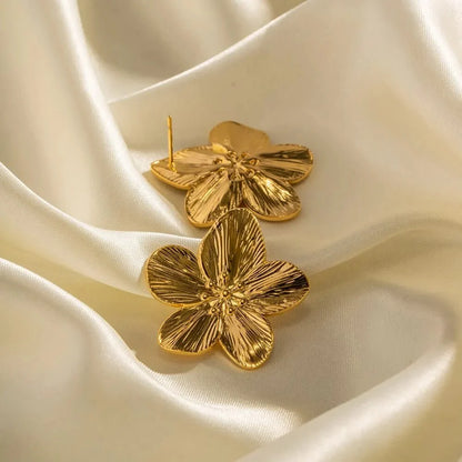 Hibiscus Floral Stud Earrings
