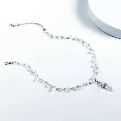 Ice Crystal Stone Choker Necklace