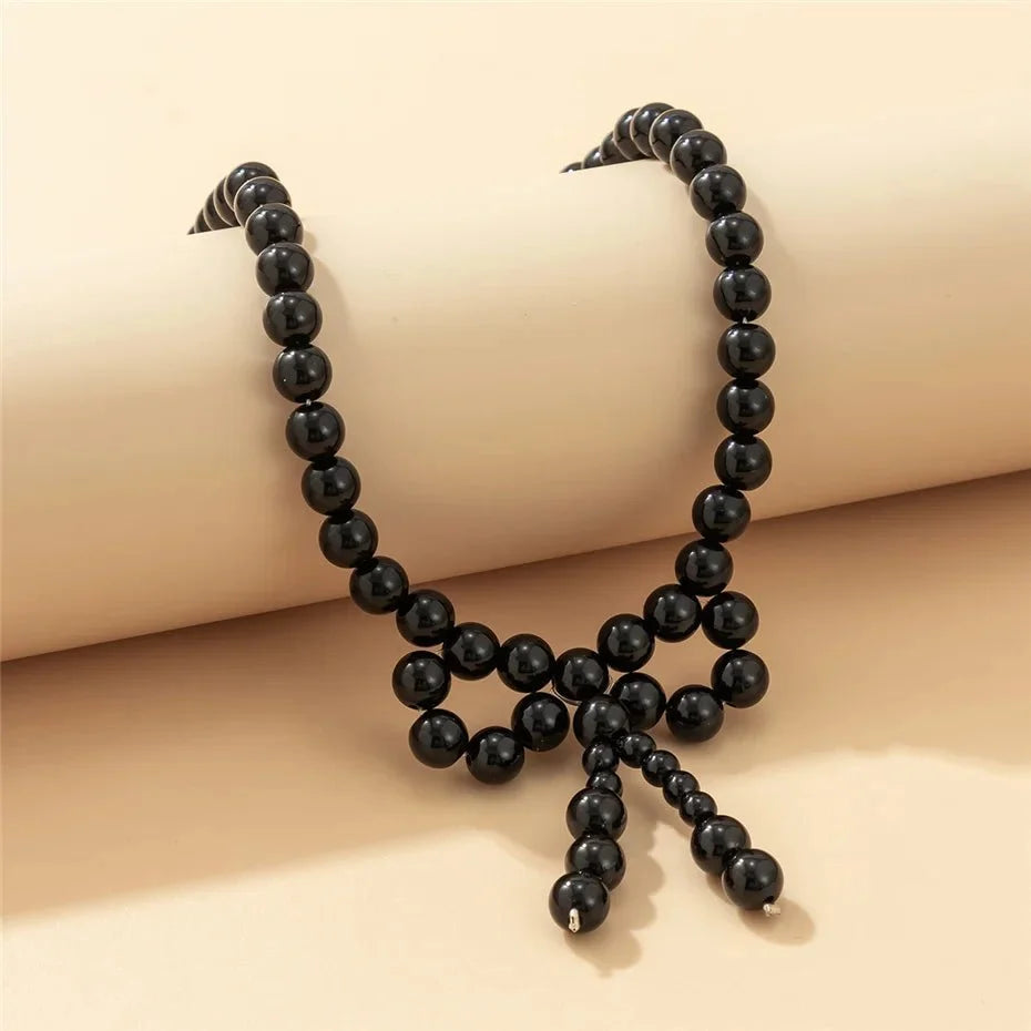 Iconic Dainty Pearl Bow Necklace