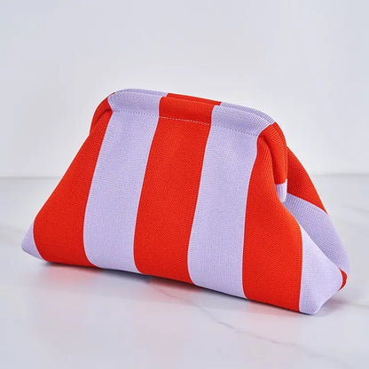 Striped Dumpling Bag
