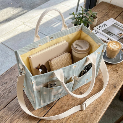 Whimsy Duck & Daisy Patterned Tote Bag