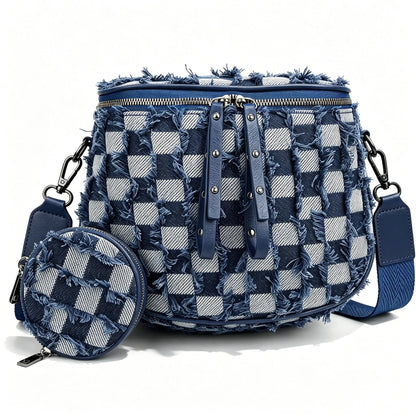 Half-Moon Cross Body Bag With Detachable Pouch
