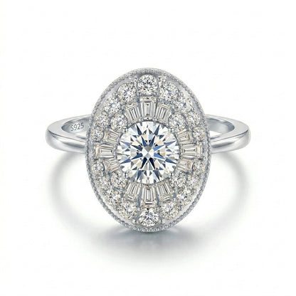 1ct Bold Oval Moissanite Ring