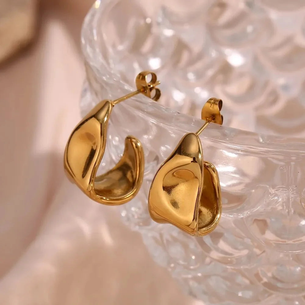 Melting Abstract Dainty Earrings