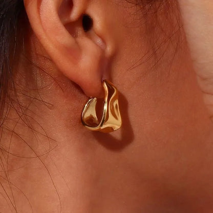 Melting Abstract Dainty Earrings