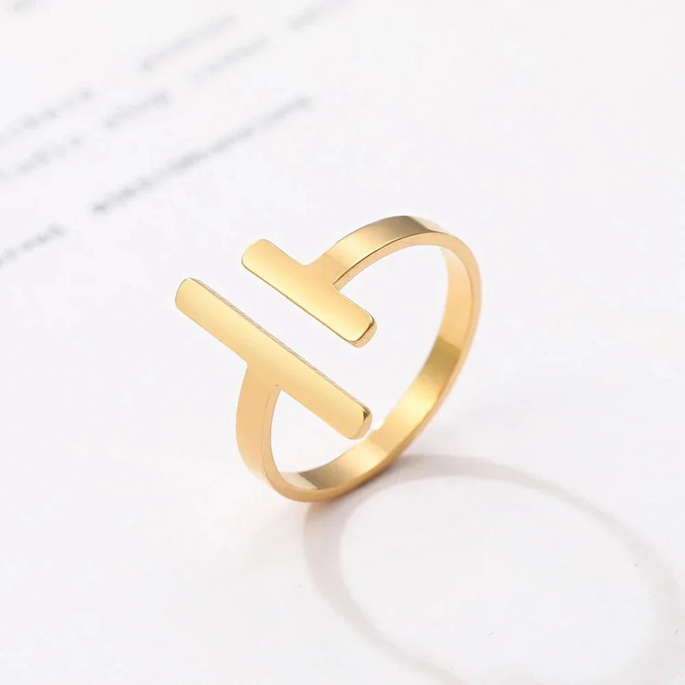 Minimal Adjustable Asymmetric Open Bar Ring